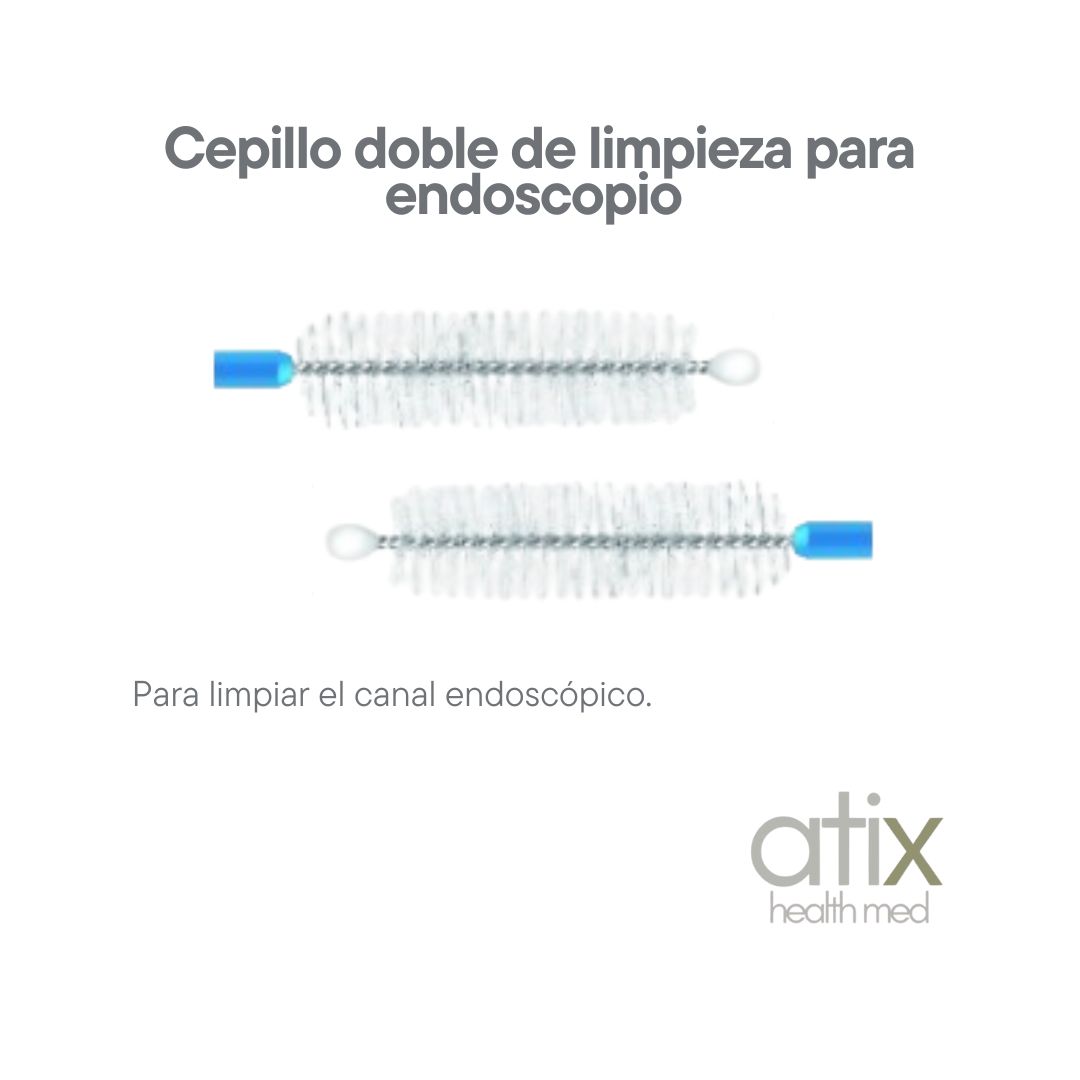 Cepillo doble de limpieza para endoscopio