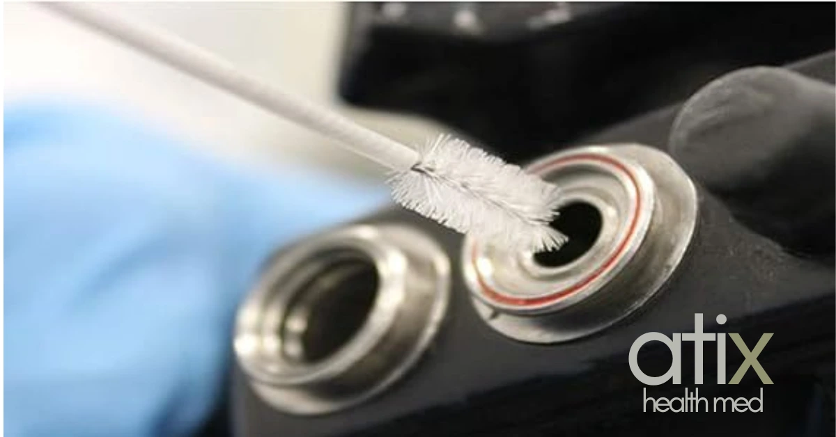 Cepillo de limpieza desechable para endoscopios Alton compatible con canales de 1.0 a 4.0 mm