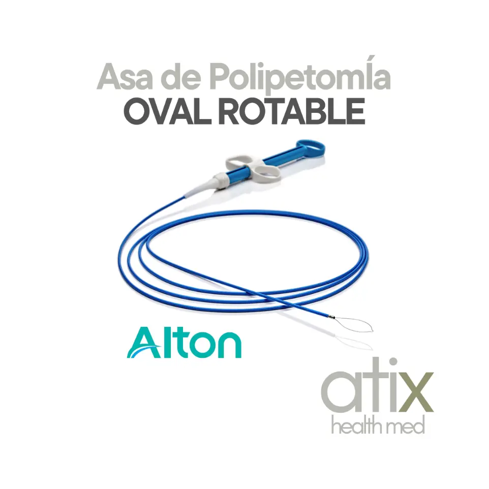 "Alton Asa de polipectomía Rotable para alta frecuencia con lazo trenzado, instrumento endoscópico para resección precisa y coagulación simultánea de pólipos"