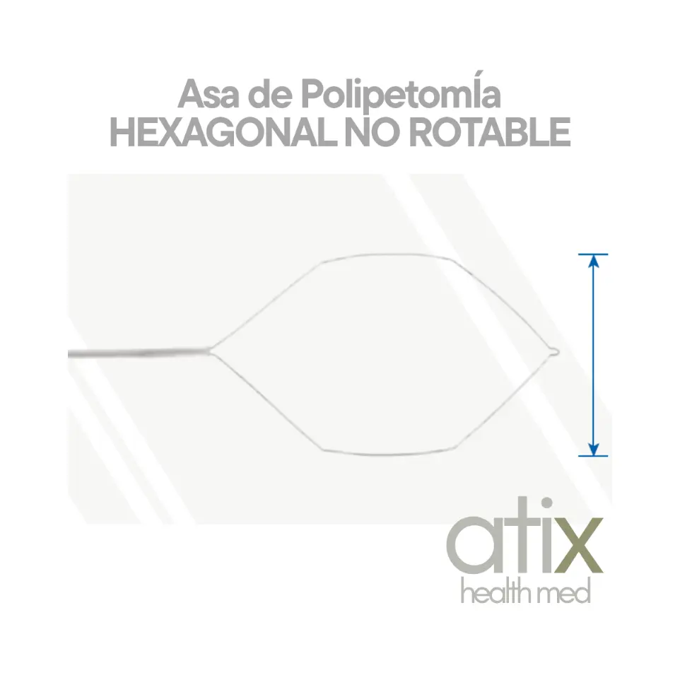 "Alton Asa Hexagonal de polipectomía NO Rotable para alta frecuencia con lazo trenzado, instrumento endoscópico para resección precisa y coagulación simultánea de pólipos"