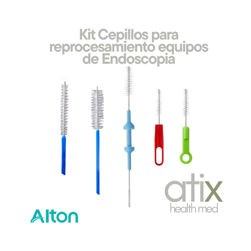 Kit de cepillos para limpieza y reprocesamiento de endoscopios