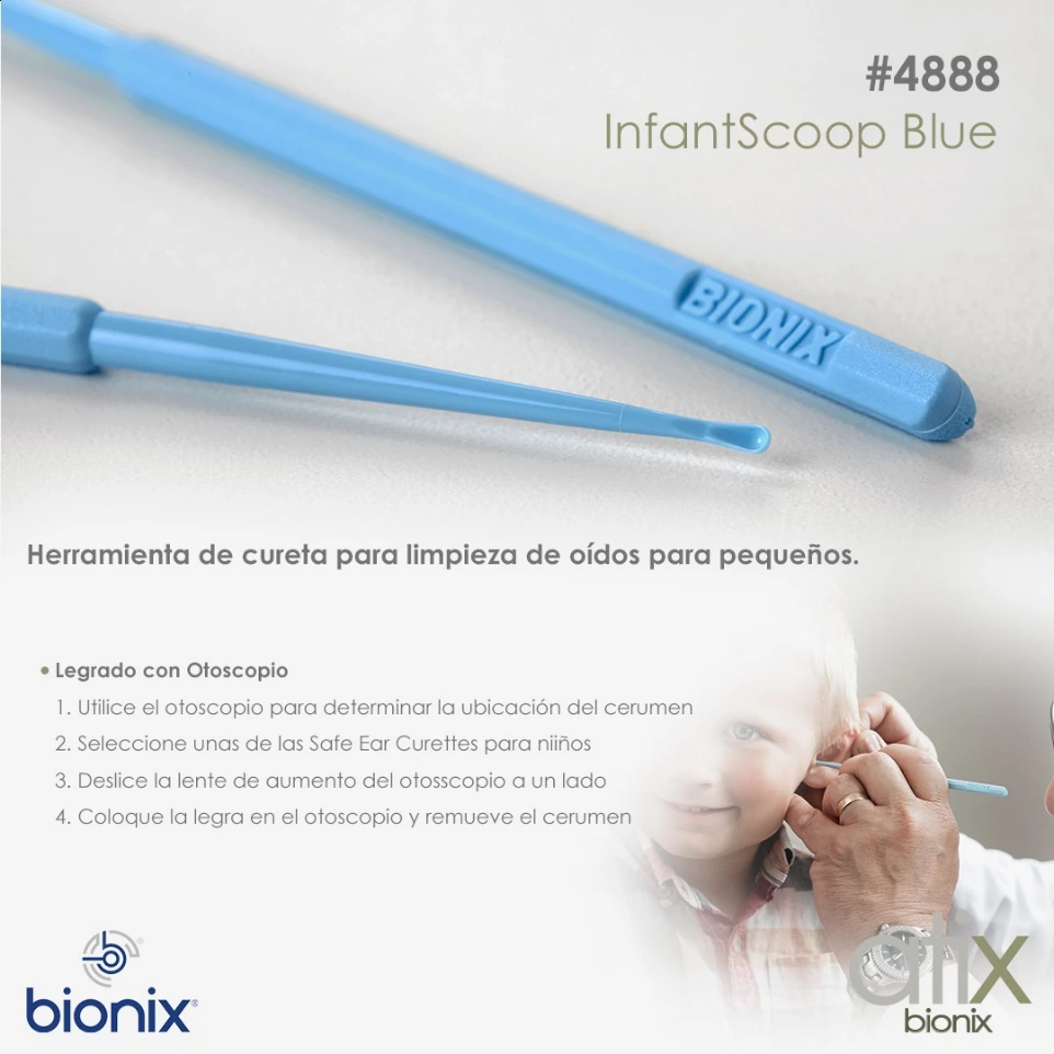Curetas Safe Ear Bionix — 7 estilos flexibles de uso único para extracción de cerumen