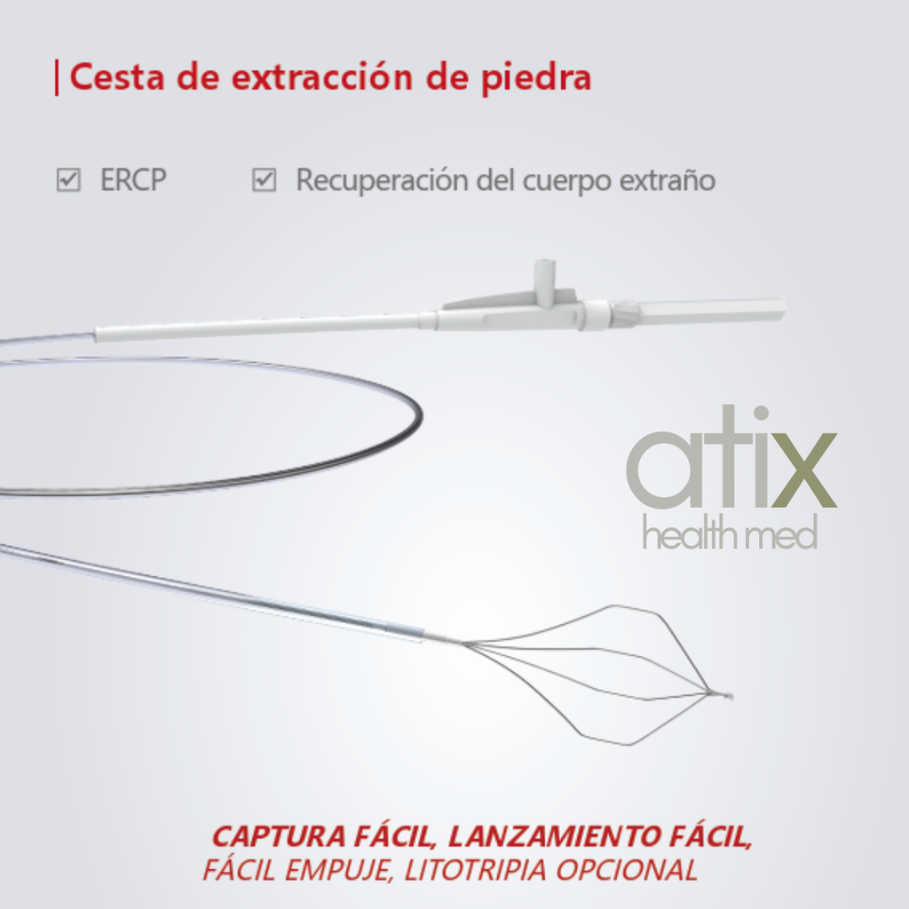 [AC-VDK-BAS-23-200-30-N4-C-D] Vedkang Cesta de Extracción de Cálculos Biliares (30mm)