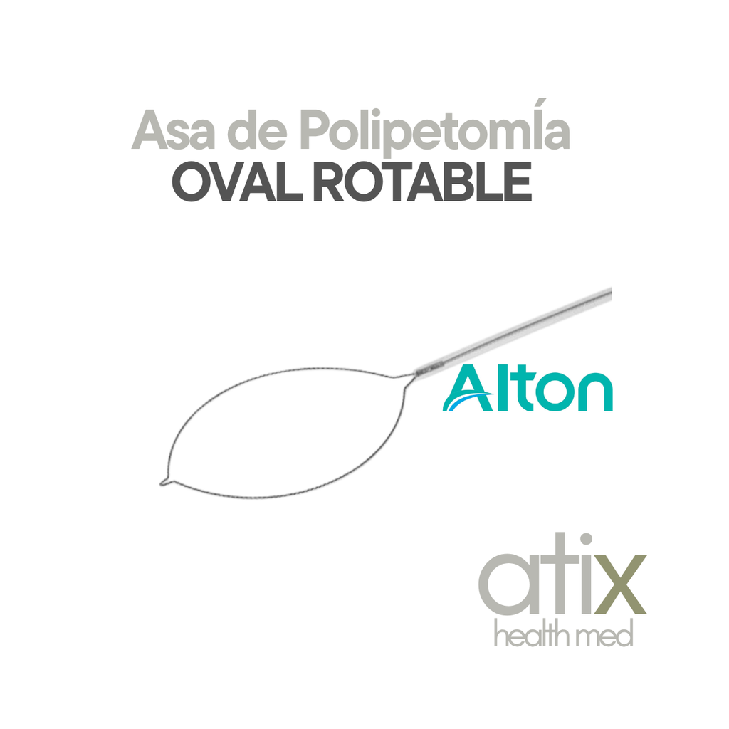 Alton OVAL ROTATABLE Polypectomy Handle for HIGH FREQUENCY use with braided loop