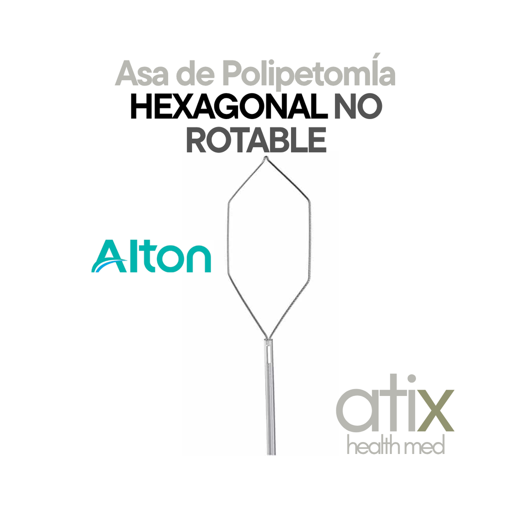 Alton Asa de Polipectomía Hexagonal NO ROTABLE uso CON ALTA FRECUENCIA 